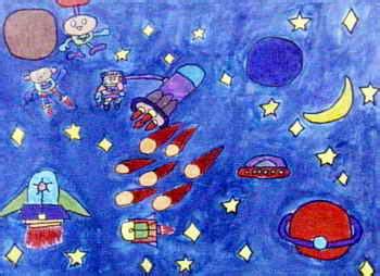 《遨游太空》儿童画（一）8幅(第3页)