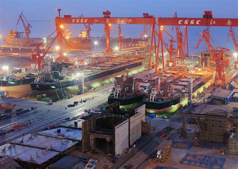 外媒：江南造船厂大型船坞投入使用，中国第三艘航母建造加速-港口网