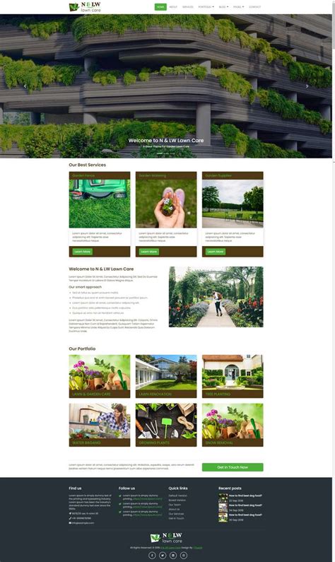 绿化公司网站搭建，草坪种植网页设计pbootcms模板-17素材网