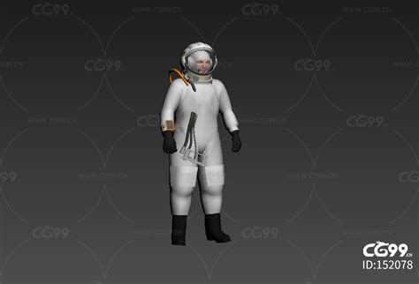 一个穿着太空服的宇航员模型宇航服装模型C4D素材 – 简单设计