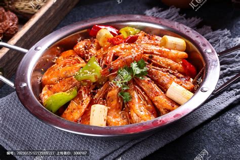 干锅虾,中国菜系,食品餐饮,摄影素材,汇图网www.huitu.com