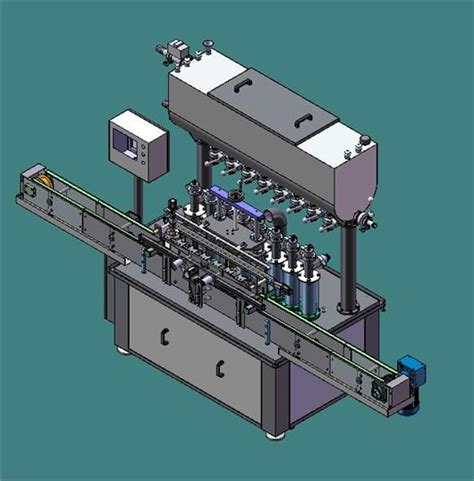 10灌头活塞式液体灌装机(全套图纸)3D模型下载_三维模型_SolidWorks模型 - 制造云 | 产品模型