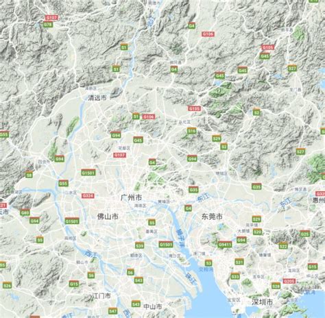 广州区域地图图片