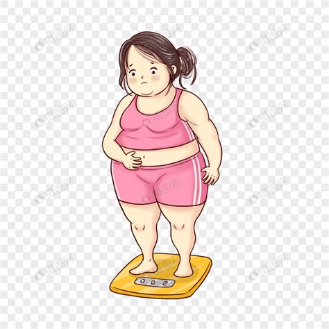 称体重的胖女人插画设计素材免费下载_卡通人物PSD_图片114