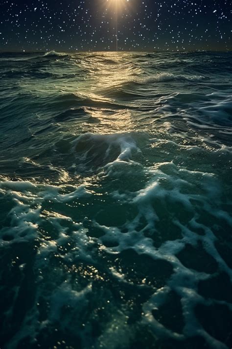 黑夜中的海海洋主体摄像夜晚波纹高清图片下载-包图网