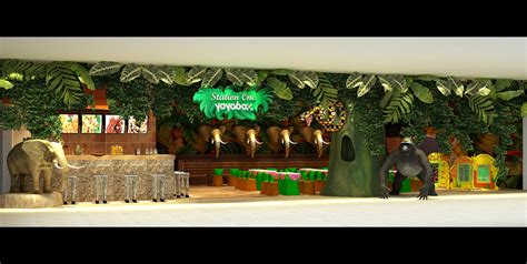 热带雨林风格主题餐厅设计|空间|家装设计|楠锅 - 原创作品 - 站酷 (ZCOOL)