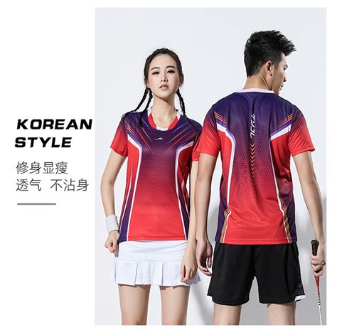 夏季新款乒乓球衣服男女套装羽毛球服圆领运动短袖比赛服速干大码-阿里巴巴