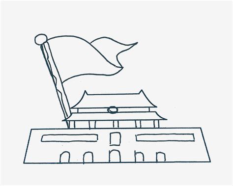 北京天安门国庆怎么画，画北京天安门步骤教程-黄鹤楼动漫动画制作公司！