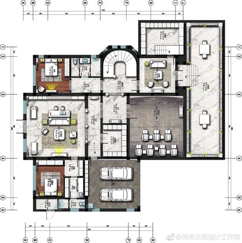 14x13米三层精美豪华农村自建房别墅详细施工图_三层复式别墅设计 - 三层别墅设计图 - 轩鼎别墅图纸