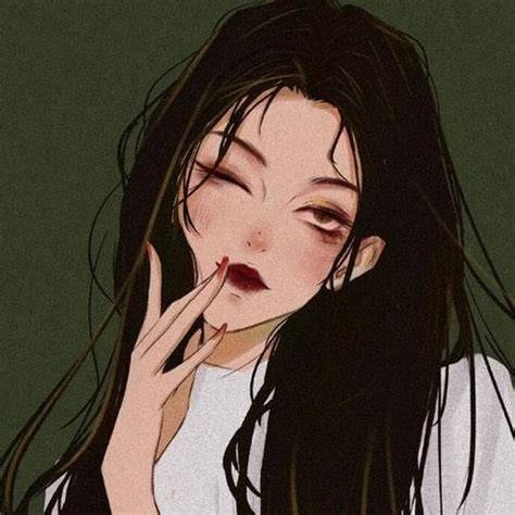 温柔高冷女生头像手绘