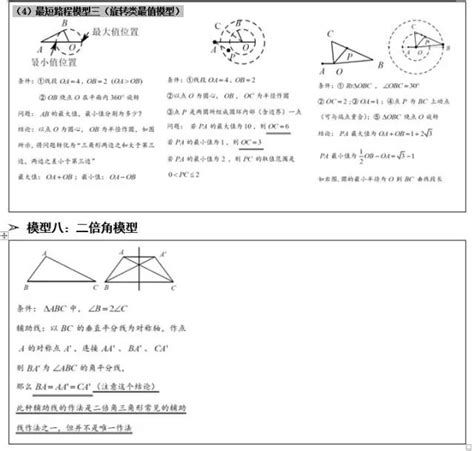 初中数学几何|北京四中老师总结平面几何7大经典模型解析（可打印） - 知乎
