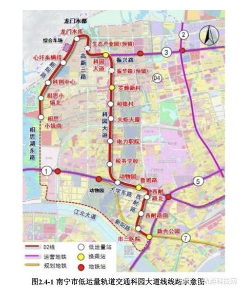 南宁市拟建低运量轨道交通D2线！初期设17座站，连接多条地铁线 - 知乎
