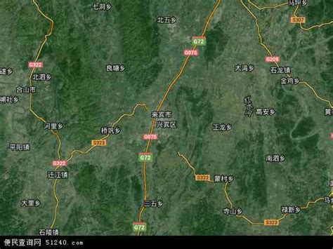 兴宾区地图 - 兴宾区卫星地图 - 兴宾区高清航拍地图