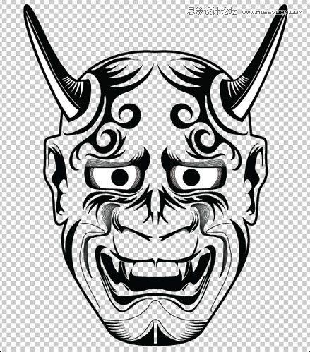 Illustrator如何绘制恶魔的面具插画图腾（2）_驱动中国