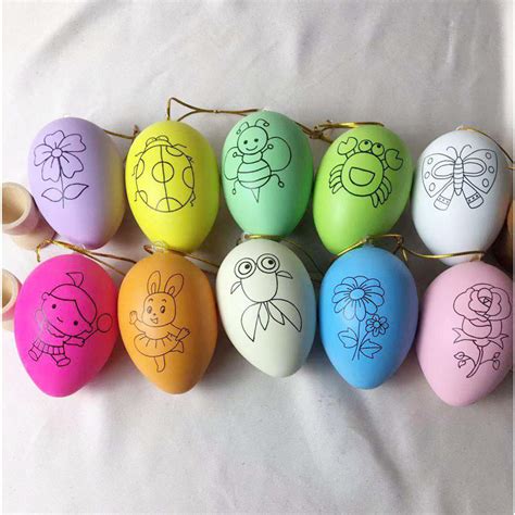 DIY彩蛋画蛋 手绘鸡蛋复活节彩蛋 益智创意水彩涂色仿真鸡蛋批发-阿里巴巴