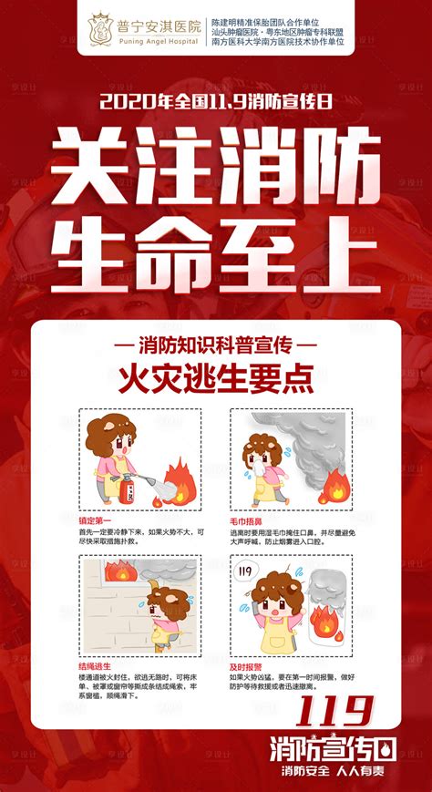 消防宣传日海报PSD广告设计素材海报模板免费下载-享设计