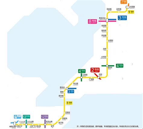 青岛地铁线路图图片