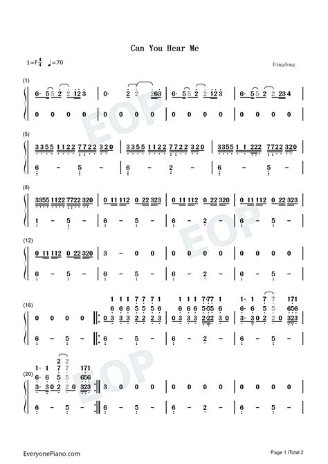Can You Hear Me-Omarion ft T-Pain-钢琴谱文件（五线谱、双手简谱、数字谱、Midi、PDF）免费下载