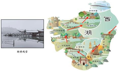 杭州西湖旅游路线图,杭州西湖游览路线图_大山谷图库