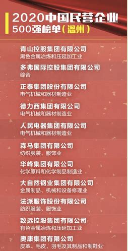 17家温商企业上榜“中国民企500强”青山控股排名最靠前 - 永嘉网
