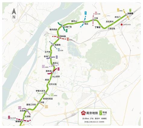 南京地铁7号线正在建设，看看路线怎么走__财经头条