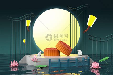 中秋荷塘赏明月图片素材-正版创意图片402184729-摄图网