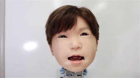 Child robot has an eerily lifelike face for 