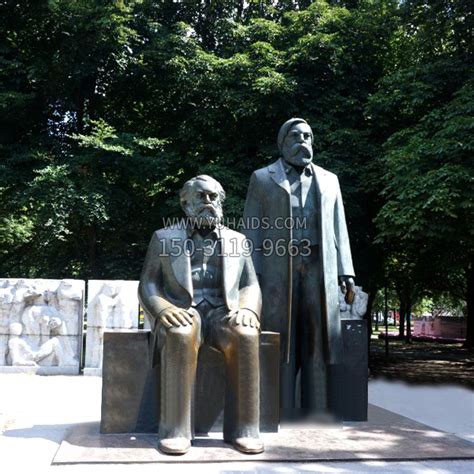 世界著名政治家马克思与恩格斯铜雕像雕塑_厂家图片价格-玉海雕塑