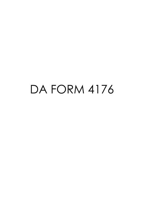 Download Fillable da Form 4176 | army.myservicesupport.com