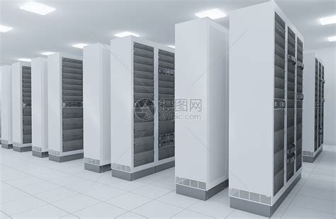 计算机网络服务器机房3D渲染代表互联网托管公司数据中心的高清图片下载-正版图片300382661-摄图网
