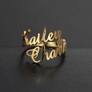 私人定制名字戒指DIY英文多字母可叠戴钛钢宝石指环对戒新款礼物-淘宝网