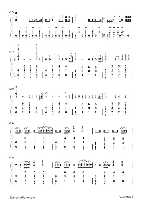 Faded-Alan Walker双手简谱预览2-钢琴谱文件（五线谱、双手简谱、数字谱、Midi、PDF）免费下载