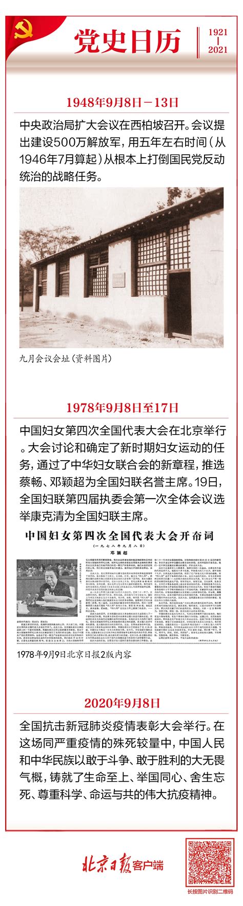 党史日历（9月8日）| 中央政治局扩大会议在西柏坡召开_北京日报网