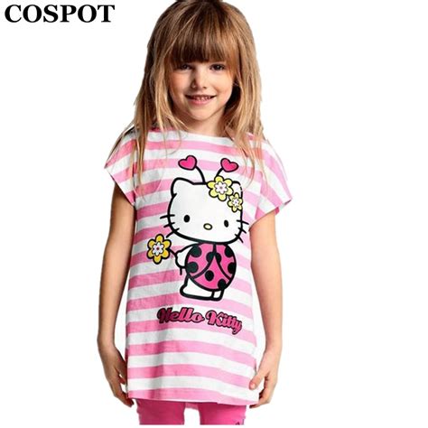 COSPOT Baby Girls Summer Hello Kitty Clothing Set Girls Suit T Shirt ...