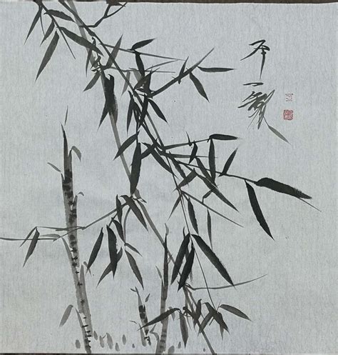 竹子高清白描线稿图片下载（41幅）-墨尖族