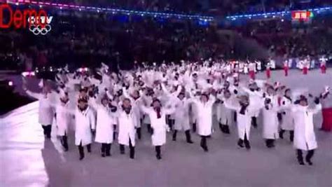 体育的力量！冬奥开幕式韩国朝鲜代表团共举半岛旗帜入场_腾讯视频