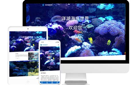 海底世界网站模板整站源码-MetInfo响应式网页设计制作