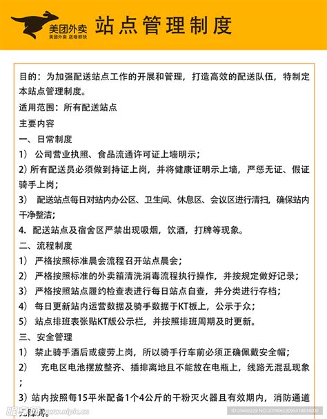 美团外卖站点建设管理制度展板设计图__室内广告设计_广告设计_设计图库_昵图网nipic.com