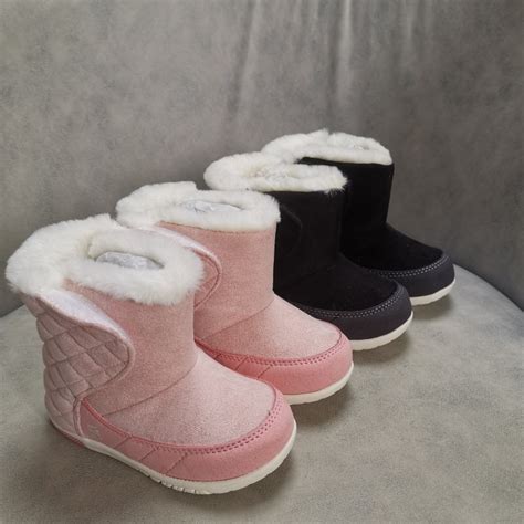 冬季1-2一岁女宝宝棉鞋高帮雪地靴婴儿鞋子秋冬款加绒儿童学步鞋3_虎窝淘