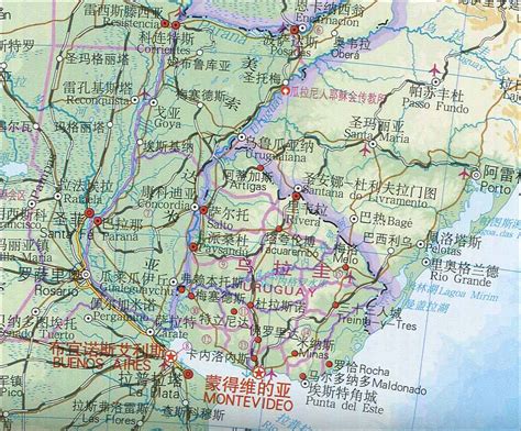 乌拉圭地图图片