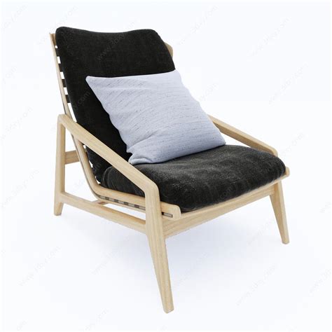 3d北欧实木休闲椅子模型,北欧实木休闲椅子3d模型下载_3D学苑