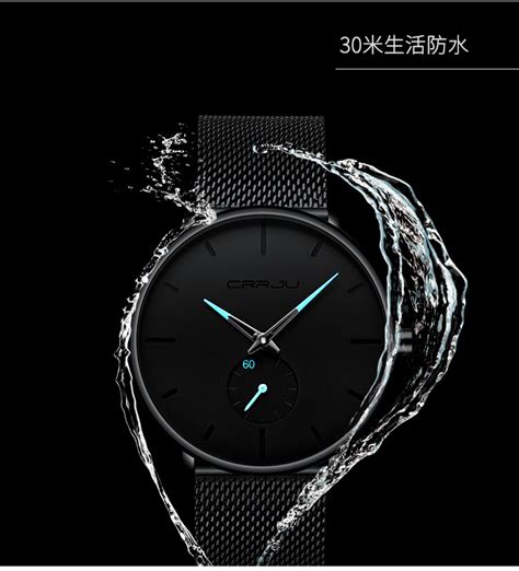 CRRJU/卡俊2150新款男士手表个性简约超薄手表男表抖音热卖手表 ...