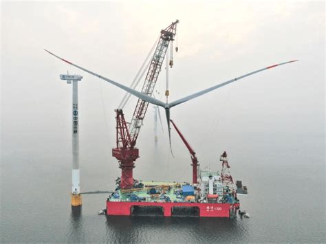 三峡集团山东首个海上风电项目完成全部风机吊装_施工_昌邑市_容量