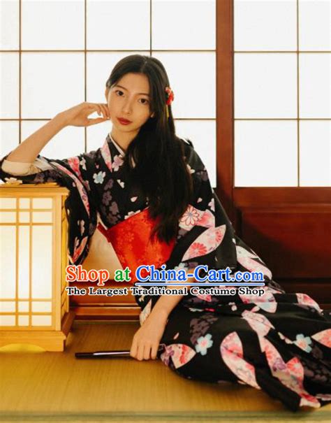 Japan Young Lady Kimono Traditional Summer Festival Garment Costume ...