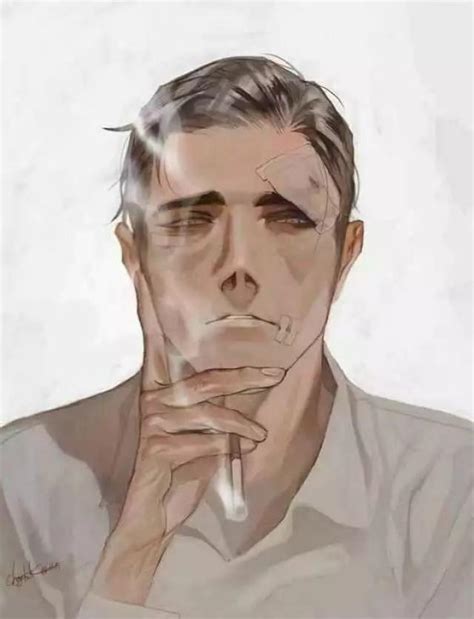 非主流抽烟大叔头像