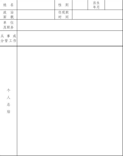 公务员年度考核登记表(人事局)_word文档免费下载_文档大全