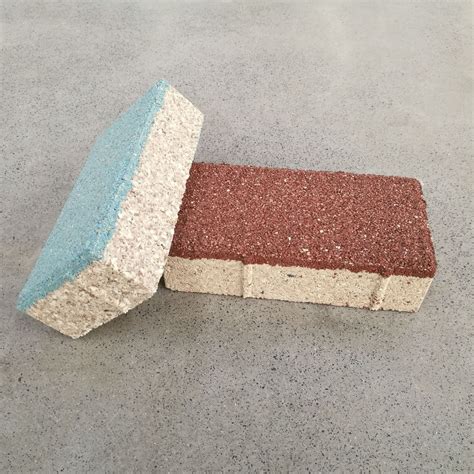 全陶瓷颗粒透水砖 生态海绵城市用200*100人行道透水砖 彩色-阿里巴巴