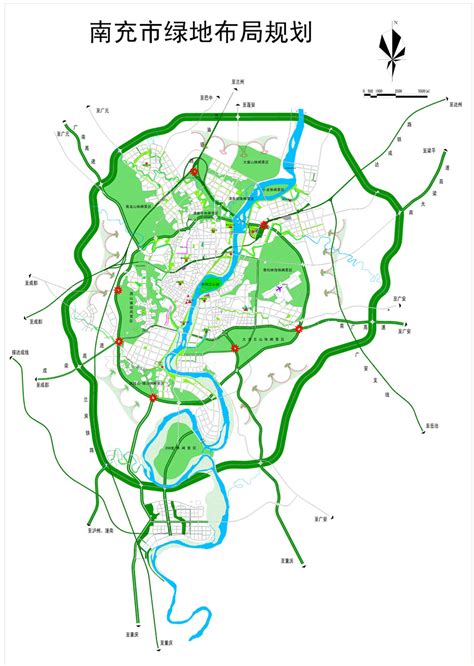 南充市城市总体规划（2010-2020） 蓝线控制规划图-南充市住房和城乡建设局