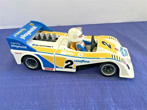 Playmobil 3738 - White Race Car With Crew, Released 1992, HTF | eBay