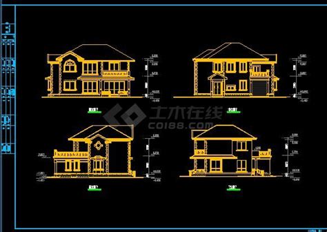 简单小型的别墅方案设计图（共3张）_别墅建筑_土木在线